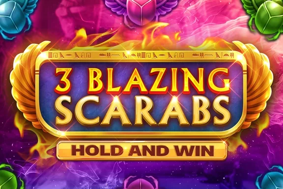 3 Blazing Scarabs Hold And Win — capa do slot